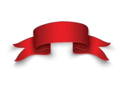 Set of red scrolls.banner label.wrapped paper.vector illustration Stock Illustration