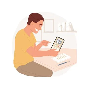 Set reminders isolated cartoon vector illustration. Ilustración de archivo