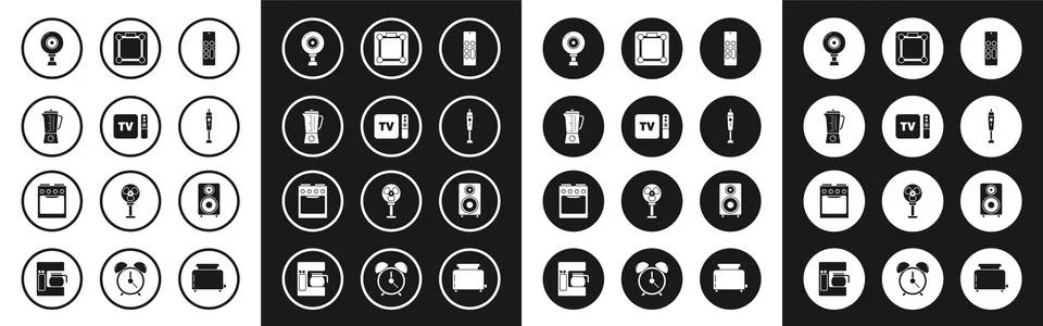 Set Remote control, TV box receiver and player with remote controller, Blender Stock Illustration