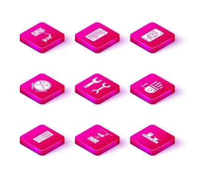 Set Remote control, Wireless Controlling CCTV security camera, Robot vacuum Stock Illustration