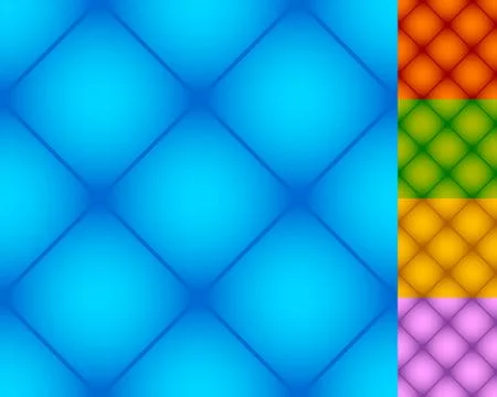 Set of repeatable square patterns in 5 distinct colors Stock Illustration