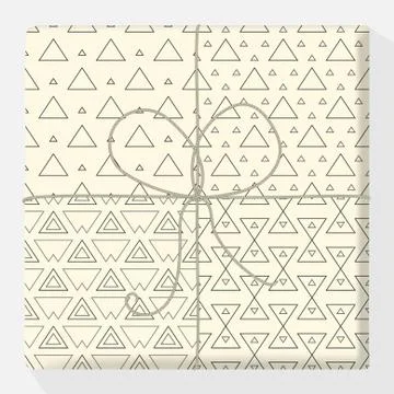 Set of repeating and seamless patterns on a gift box. Stock Illustration