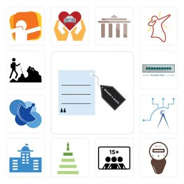 Set of request a quote, electric meter, number players, next steps, municipal Free Stock Illustration