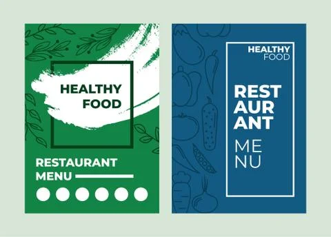 Set of restaurant menu, brochure, flyer design templates in A4 size. Vector i Stock Illustration