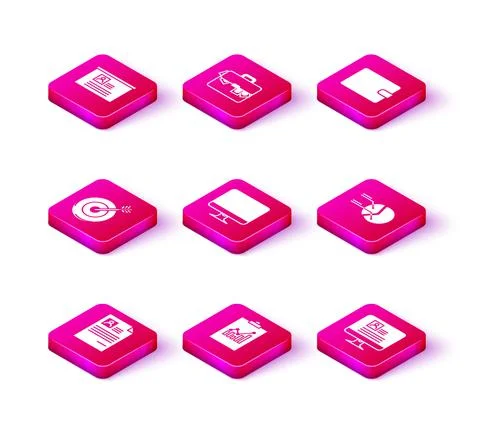 Set Resume, Clipboard with graph chart, Target, Computer monitor screen, resume Illustrazione stock