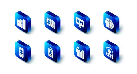 Set Resume, Key performance indicator, Head hunting, Create account screen Stock Illustration