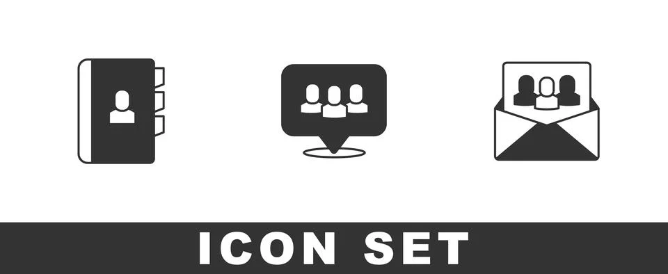 Set Resume, Project team base and  icon. Vector 스톡 일러스트