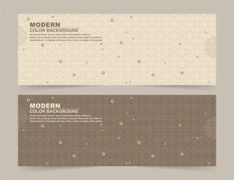 Set of Retro banners Abstract background in white and brown colors. Stock Illustration