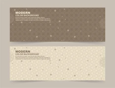 Set of Retro banners Abstract background in white and brown colors. Stock Illustration