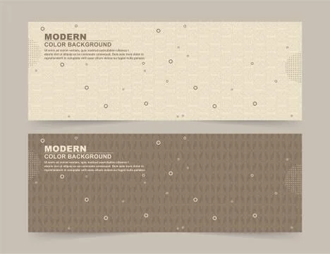 Set of Retro banners Abstract background in white and brown colors. Stock Illustration