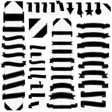 Set of retro banners Stock Illustration