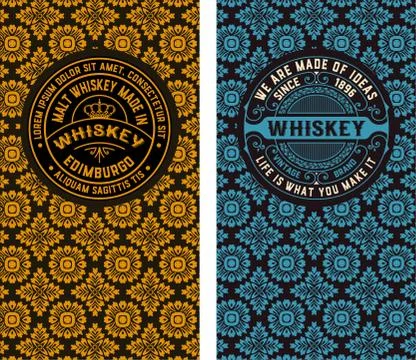 Set of retro cards. Stock Illustration