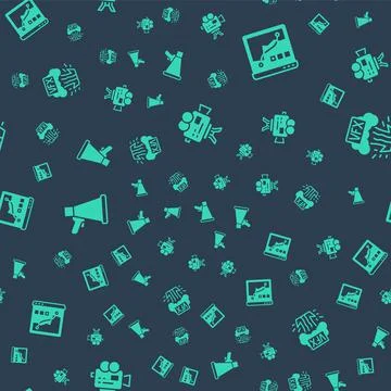 Set Retro cinema camera, Histogram graph photography, Megaphone and VFX on Stock Illustration