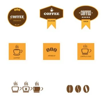 Set of retro coffee labels Stock-Illustration
