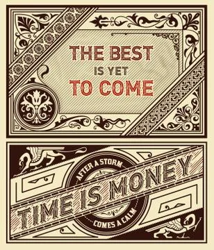 Set of retro labels. Vector Stock Illustration