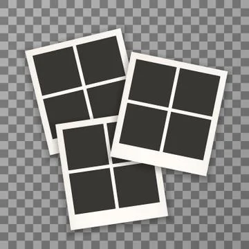 Set of retro photo frames for document. Photo frame isolated on a background Stock Illustration