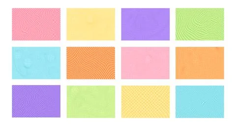 Set of Retro psychedelic checkerboard pattern. Stock vector illustration in.. Stock Illustration