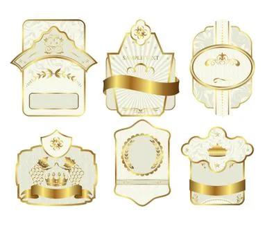 Set retro variation vintage labels Stock Illustration