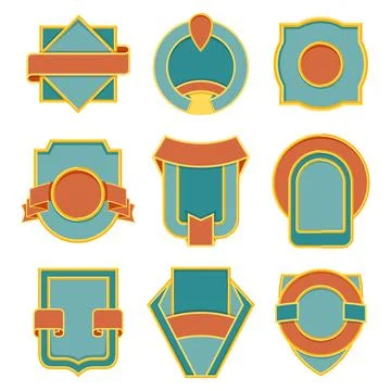 Set of retro vintage badges. Vector badge flat modern style illustration. L.. Stock Illustration