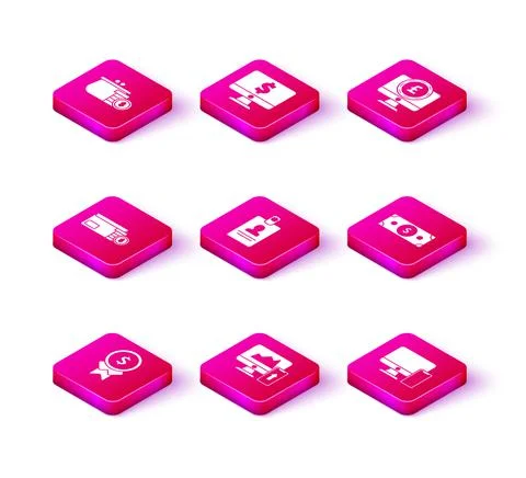 Set Reward for good work, Envelope with coin dollar symbol, Identification badge 스톡 일러스트