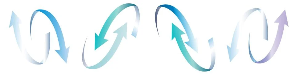 Set of ribbon arrow Stock Illustration