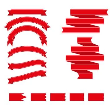 Set of ribbons and labels. Vector illustration 스톡 일러스트