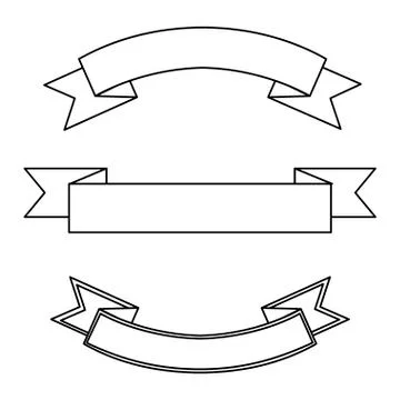 Set of ribbons frames Illustrazione stock