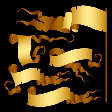 Set of ribbons Illustrazione stock