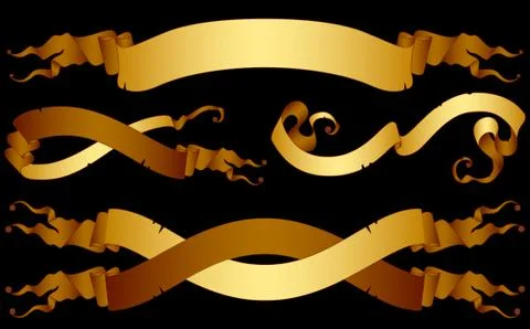 Set of ribbons Stock Illustration