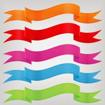Set of  ribbons Stock Illustration