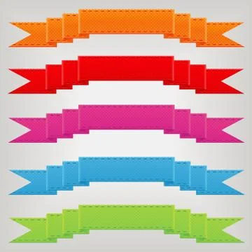 Set of ribbons Illustrazione stock