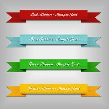 Set of ribbons Stock Illustration