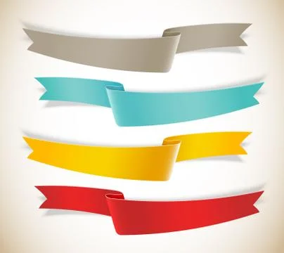 Set of ribbons Stock Illustration