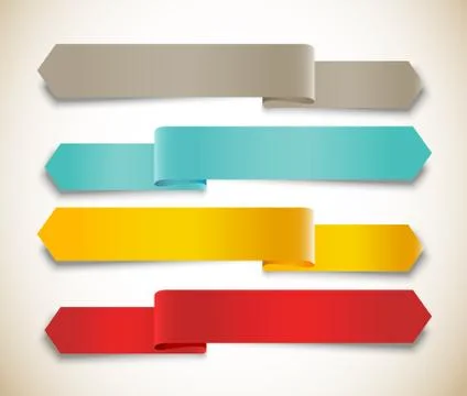 Set of ribbons Stock Illustration