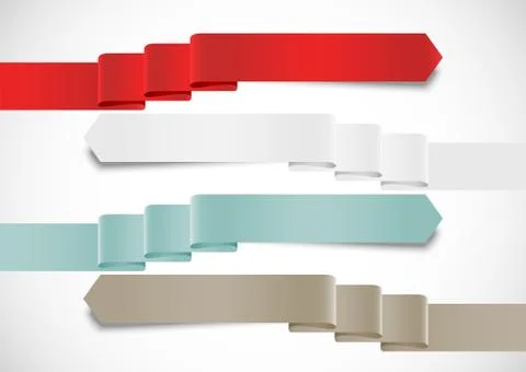 Set of ribbons Stock Illustration