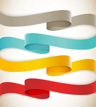 Set of ribbons Stock Illustration