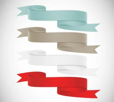 Set of ribbons Stock Illustration