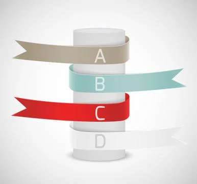 Set of ribbons Stock Illustration