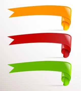 Set of ribbons Illustrazione stock