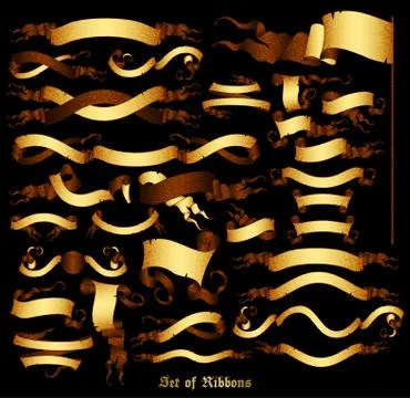 Set of ribbons Stock Illustration