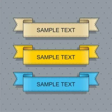 Set of ribbons Stock Illustration