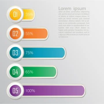 Set of ribbons. infographic design Stock Illustration