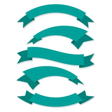 Set of ribbons or banners. Vector illustration Stock Illustration