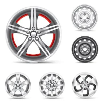 Set of rims Stock Illustration