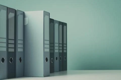 Set of ring binders in the archive Stock Photos