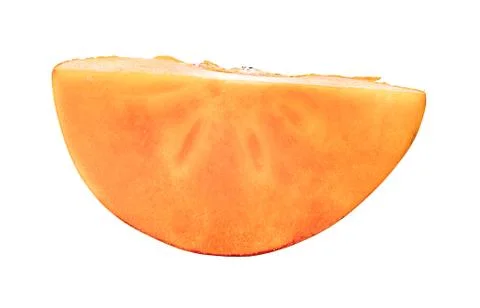 Set of ripe persimmons isolated on white background Stock Photos