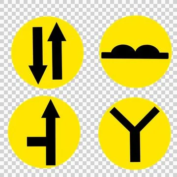 Set of Road navigation arrow icons Illustrazione stock