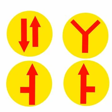Set of Road navigation arrow icons Stock Illustration