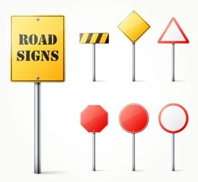 Set of road signs Illustrazione stock