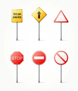 Set of road signs Stock Illustration